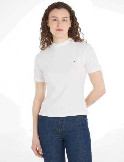 Tommy Hilfiger Slim Cody C-Nk Ss - White - XXS