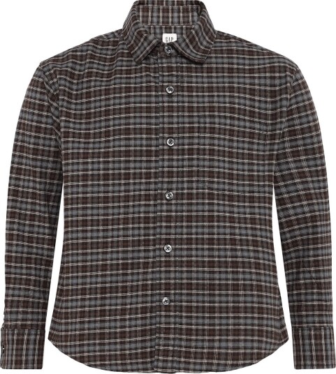 GAP Relaxed Long Sleeved Oxford Shirt From The Gap Collection Brown 104/110