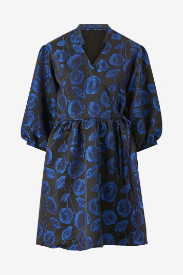 Noella Kjole Pina Aya Wrap Dress Blå Noella Kjole Pina Aya Wrap Dress Blå