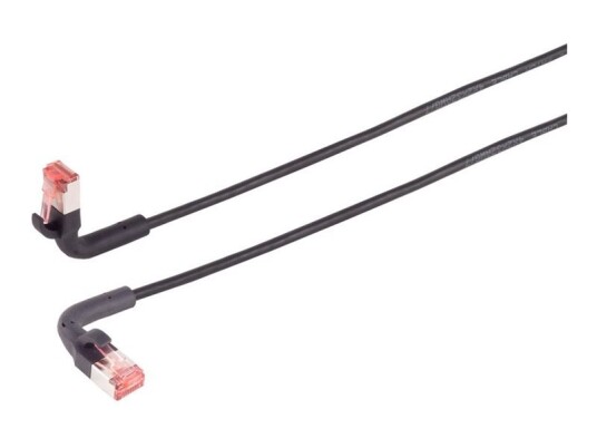 Lanview Flex-Angle Koblingskabel Rj-45 Hann Til Rj-45 Hann 1.5 M 3.6 Mm U/Ftp Cat 6A Med Støvel Uten Hindringer 10 Gigabit Ethernet Svart