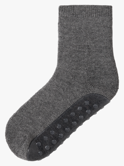Name It Waksi Wo/Bl Terry Sock Extra Non Skid Grå 28/30