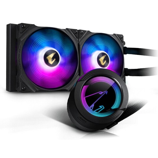 Gigabyte AORUS WATERFORCE 280 Vannkjølesystem med RGB 140mm vifter