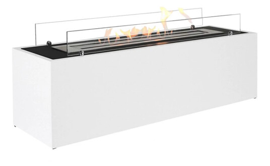 Scandiflames Frittstående biopeis Hvit Hvit Scandiflames Frittstående biopeis Hvit Hvit