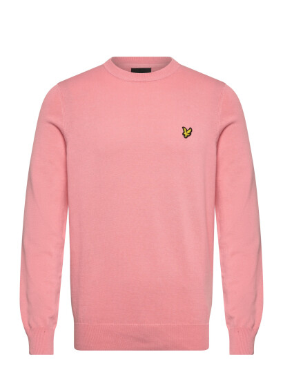 Lyle & Scott Cotton Crew Neck Jumper   Pink   S