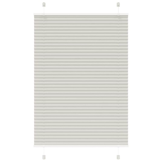 plisségardin lys grå 100x150 cm Stoff Bredde 99,4 Polyester