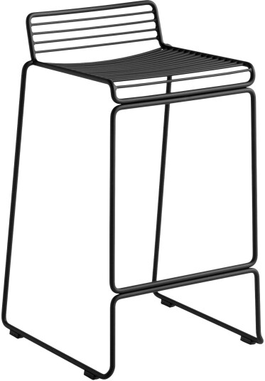 Hay - Hee Bar Stool Low Black Barstoler Welling Svart Metall/tre