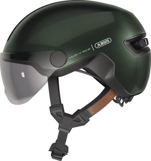 ABUS HUD Y ACE sykkelhjelm LED Moss Green ABUS HUD Y ACE sykkelhjelm LED Moss Green