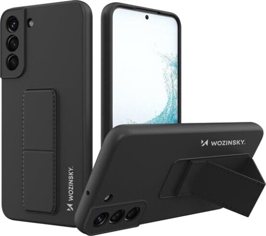 Wozinsky Kickstand Case Silicone Case with Stand Samsung Galaxy S22+ Case Black