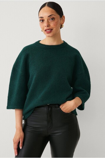 Ellos Collection Strikket topp Grønn