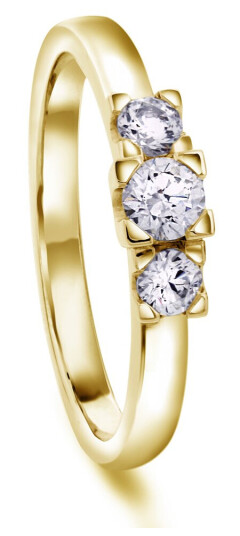 Moments by Pan Jewelry, Diamantring Adore i 585 gult gull 0,43 CT | 2,5 mm bredde