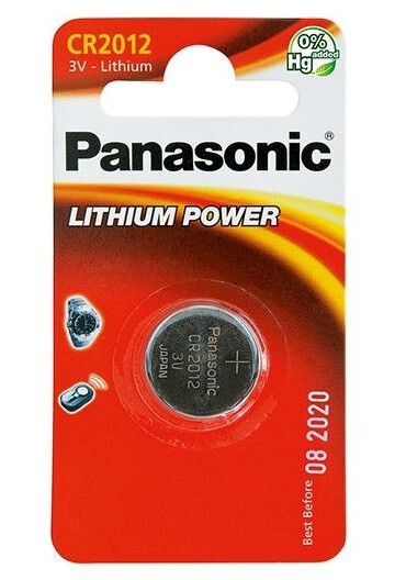Panasonic CR2012 3V Lithium Knapcelle Batteri - 55mAh Panasonic CR2012 3V Lithium Knapcelle Batteri - 55mAh