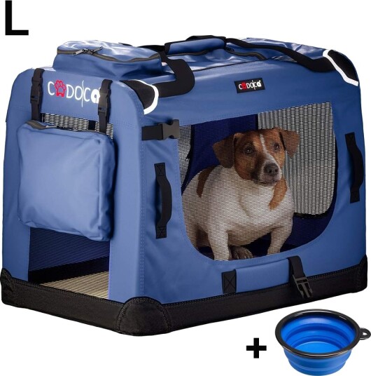 B2X Hundetransportør Sammenleggbar Marineblå Stor 70X52X50Cm B2X Hundetransportør Sammenleggbar Marineblå Stor 70X52X50Cm