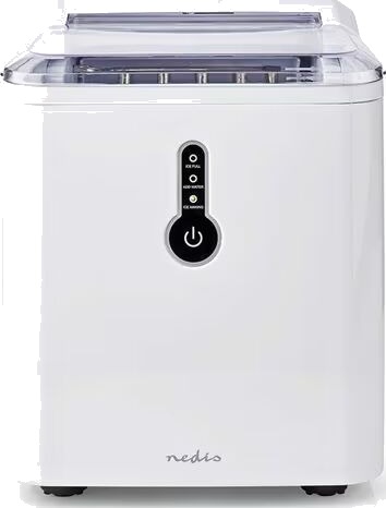 Nedis Isbitmaskin 1.5 l med 12 kg kapasitet - Portabel i hvit
