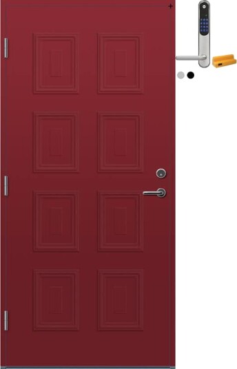 Ytterdør Bygg1 Fevik med Yale Doorman Classic Home Ytterdør Bygg1 Fevik med Yale Doorman Classic Home