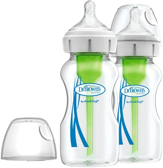 Dr. Brown's Option+ Bred Hals Glass 270 ml 2-pack