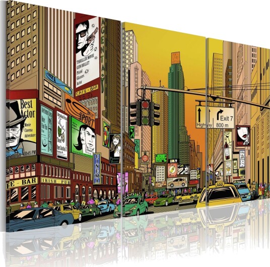 Bilde Cartoon Nyc 60x40 Artgeist sp. z o. o.