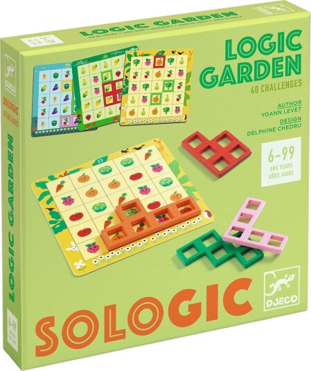 Djeco Spill Logikk Garden OneSize Spill Blå Grønn Gul Oransje Rosa Rød