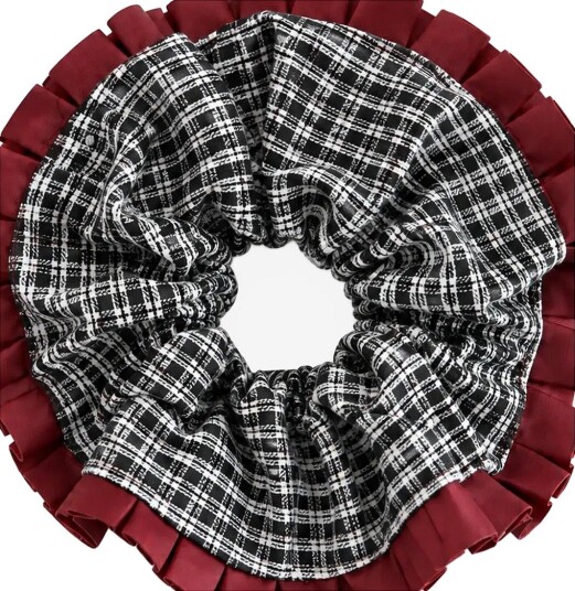 Pipol"s Bazaar Large Country Scrunchy Bw Red RED One Size