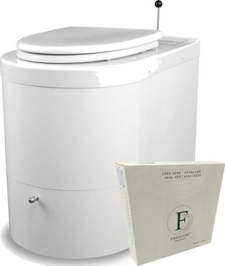 Forbrenningstoalett Purolett Eco Royal Hvit med Poser
