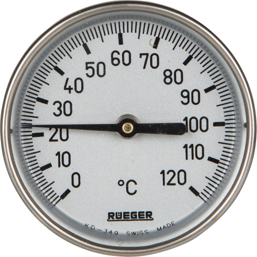 Rueger-termometer TCH Ø 80, CL.1.0%