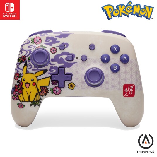 PowerA Enhanced Wireless Controller   Pikachu Blossom Nintendo Switch