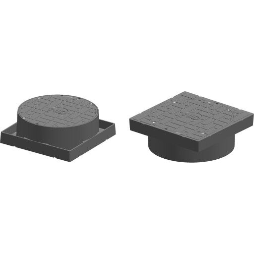 NID Fast Ramme Med Deksel For Ø315mm Styrerør Vendbar 3 Tonn Kompositt NID Fast Ramme Med Deksel For Ø315mm Styrerør Vendbar 3 Tonn Kompositt