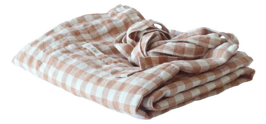 Tell Me More Gingham rutete forkle 90x75 cm Biscuit