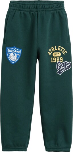 GAP Baby & Toddler Vintagesoft Varsity Logo Sweatpants Green 80/86 GAP Baby & Toddler Vintagesoft Varsity Logo Sweatpants Green 80/86