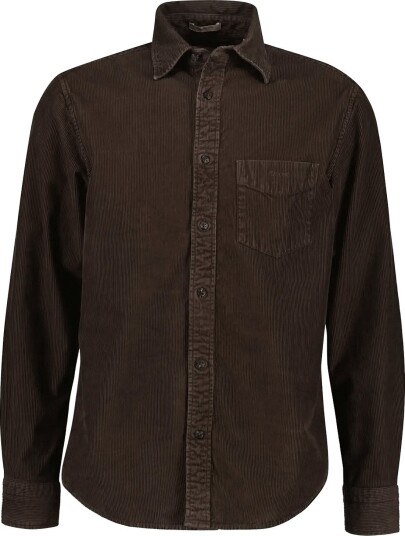 Gant Reg Gmnt Dyed Cord Shirt Brown M