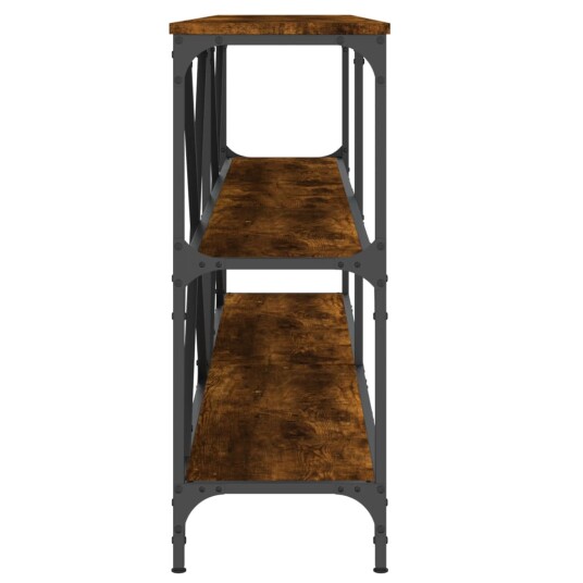 vidaXL Salongbord røkt eik 180x30x75 cm konstruert tre og jern vidaXL Salongbord røkt eik 180x30x75 cm konstruert tre og jern