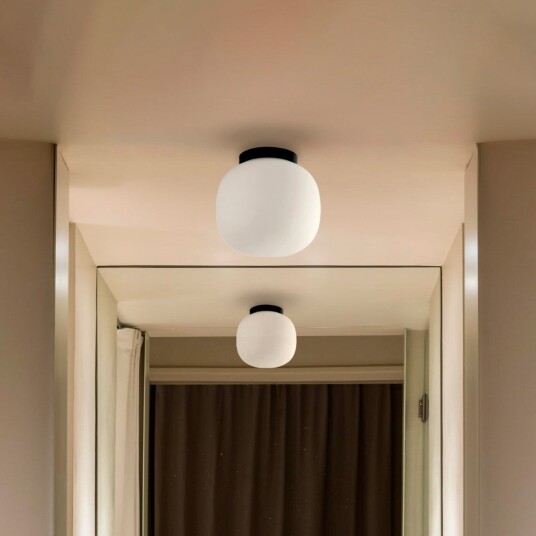 Taklampe FARO BARCELONA Amelia dimmbar Svart Bad Glass Moderne 22.5 Svart