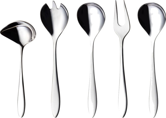 Hardanger Bestikk Fjord serveringssett 5 deler Rustfritt stål Hardanger Bestikk Fjord serveringssett 5 deler Rustfritt stål
