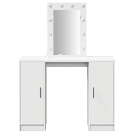 Dressingbord med LED lamper Hvit 102x33x135 cm Dressingbord med LED lamper Hvit 102x33x135 cm