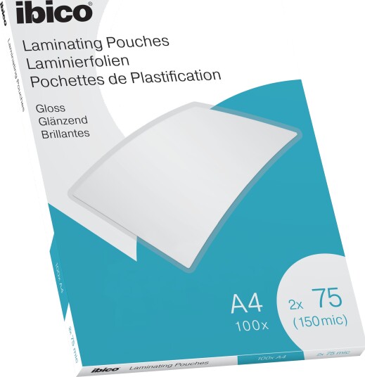 Ibico Ibico Blanke A4 Lamineringslommer 150 Micron Blank Gjennomsiktig A4 216 Mm 303 Mm 100 Stykker Ibico Ibico Blanke A4 Lamineringslommer 150 Micron Blank Gjennomsiktig A4 216 Mm 303 Mm 100 Stykker