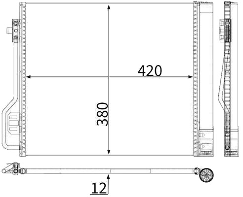 MAHLE AC 488 000P Kondensator, klimaanlegg MAHLE AC 488 000P Kondensator, klimaanlegg
