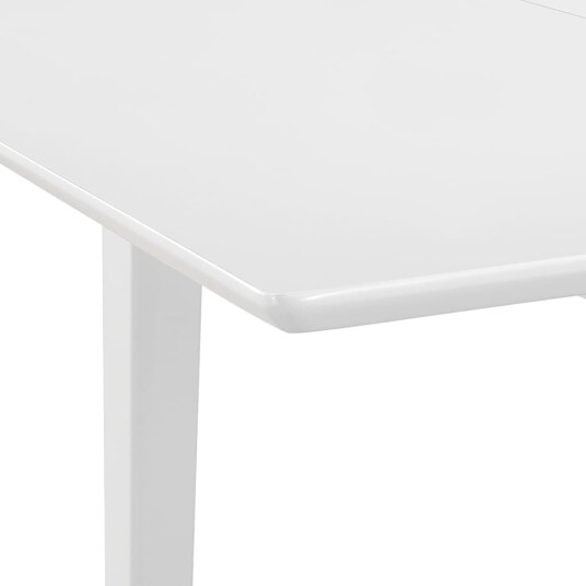 Uttrekkbart spisebord hvit (80-120)x80x74 cm MDF 247626 Uttrekkbart spisebord hvit (80-120)x80x74 cm MDF 247626
