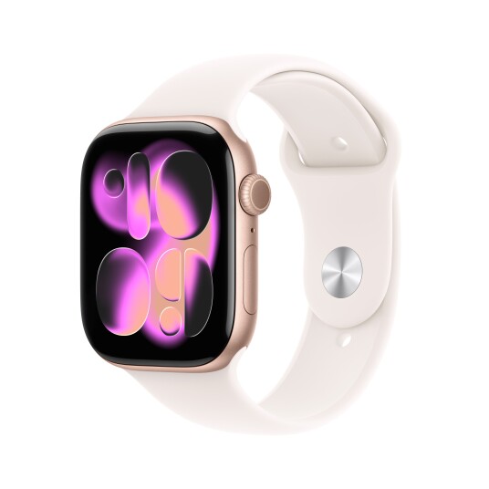Apple Watch Series 11 GPS 46mm Rose Gold Aluminium Case with Light Blush Sport Band M/L Apple Watch Series 11 GPS 46mm Rose Gold Aluminium Case with Light Blush Sport Band M/L