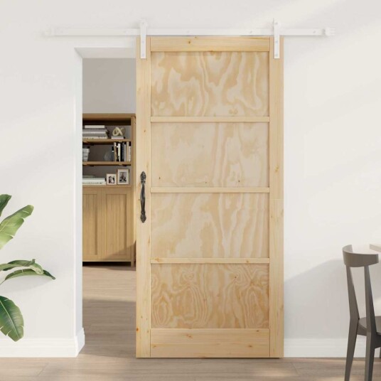 vidaXL Skyvedør med Hardware-sett 93x202 cm Solid Tre Furu