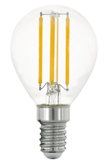 Eglo Led-Filamentlyspære Form: P45 E14 7 W Ekvivalent 60 Klasse E Varmt Hvitt Lys 2700 K Blank Eglo Led-Filamentlyspære Form: P45 E14 7 W Ekvivalent 60 Klasse E Varmt Hvitt Lys 2700 K Blank