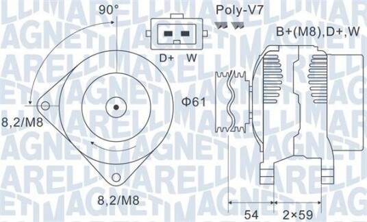 Dynamo MAGNETI MARELLI 063731143010