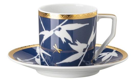 Rosenthal Heritage Turandot espressokopp med fat Blå