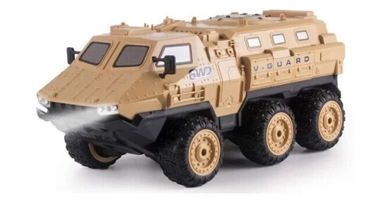Amewi V-Guard 6WD Armoured RC Bil 1:16 Sandfarge Amewi V-Guard 6WD Armoured RC Bil 1:16 Sandfarge