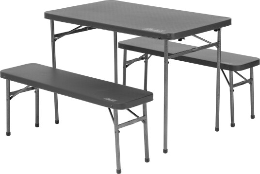 Coleman 4 P Packaway Table & Bench Set Black No Size Coleman 4 P Packaway Table & Bench Set Black No Size