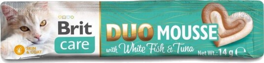 Brit Care Cat Creamy Duo Mousse Whitefish & Tuna 4x14g Brit Care Cat Creamy Duo Mousse Whitefish & Tuna 4x14g