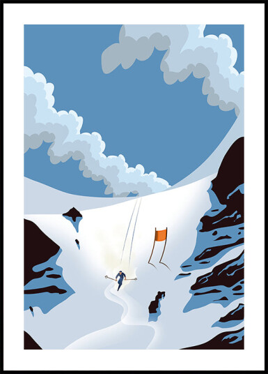 Snowy Mountain Plakat Plakat / 70x100cm