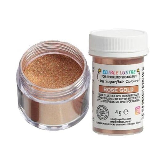 Sugarflair Spiselig Glitter Rose Gold 4g 