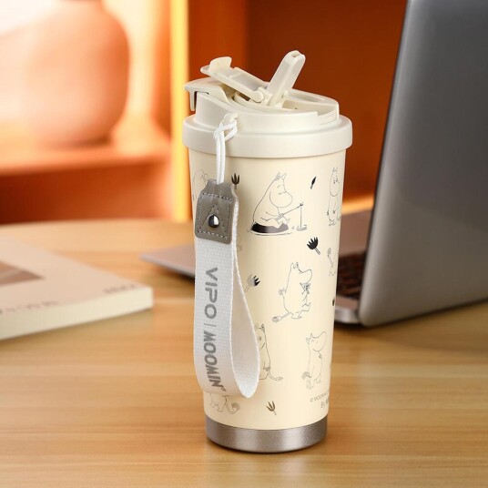 Mummi Termokopp Take Away Mummitrollet Hvit_580ml Mummi Termokopp Take Away Mummitrollet Hvit_580ml