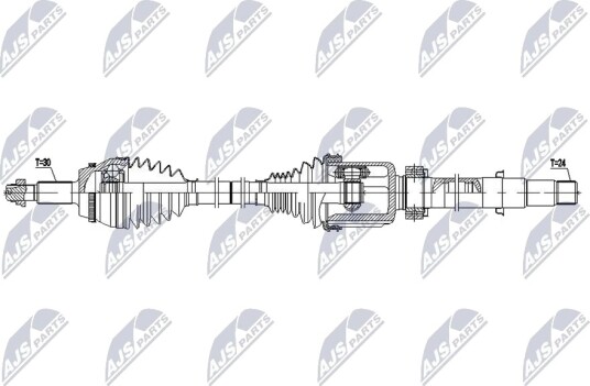 NTY NPW TY 253 Drivaksel