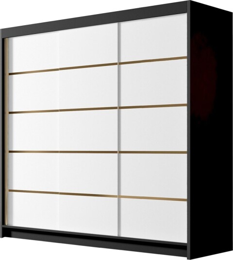 Dianna Garderobe 200x215 cm - Hvit/Svart