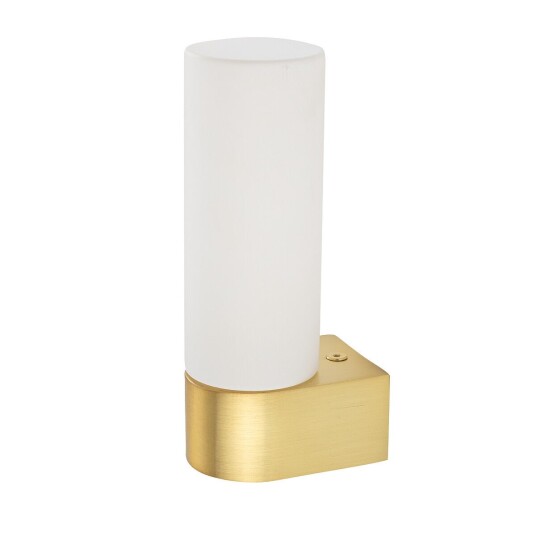 Other Brand Natalie vegglampe enkel IP44 - Opal/Messingfarget Other Brand Natalie vegglampe enkel IP44 - Opal/Messingfarget
